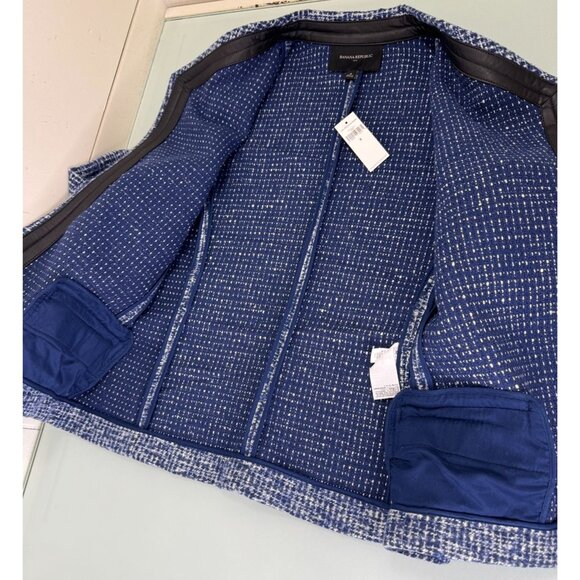 Banana Republic Blazer Textured Tie Jacket Womens Size 8 New NWT * Missing Belt* - Picture 2 of 12